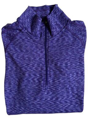 REI Co-op Womens Quarter Zip Pullover (Heathered Purple) - Small